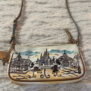 Dooney & Bourke Disney Cream and Tan Crossbody Bag